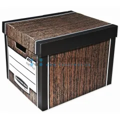 Archivační kontejner Fellowes Bankers Box Woodgrain, hnědý, 2 ks