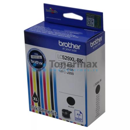 Brother LC529XL-BK (LC529XL), originální cartridge pro tiskárny Brother DCP-J100, DCP-J105, MFC-J200