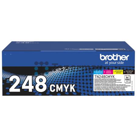 Brother TN-248CMYK, TN248CMYK, sada tonerů, originální toner pro tiskárny Brother DCP-L3515CDW, DCP-L3520CDW, DCP-L3520CDWE, DCP-L3527CDW, DCP-L3555CDW, DCP-L3560CDW, HL-L3215CW, HL-L3220CW, HL-L3220CWE, HL-L3240CDW, HL-L8230CDW, HL-L8240CDW, MFC-L3740CDW