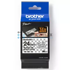 Brother TZe-SE5, 24 mm, plombovací bílá páska / černý tisk