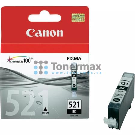 Canon CLI-521Bk, 2933B001, originální cartridge pro tiskárny Canon PIXMA MP540, PIXMA MP540x, PIXMA MP550, PIXMA MP560, PIXMA MP620, PIXMA MP620B, PIXMA MP630, PIXMA MP640, PIXMA MP980, PIXMA MP990, PIXMA MX860, PIXMA MX870, PIXMA iP3600, PIXMA iP4600, PI
