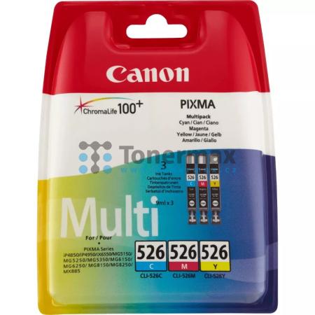 Canon CLI-526 Multi-Pack, 4541B006, originální cartridge pro tiskárny Canon PIXMA MG5150, PIXMA MG5250, PIXMA MG5350, PIXMA MG6150, PIXMA MG6250, PIXMA MG8150, PIXMA MG8250, PIXMA MX715, PIXMA MX885, PIXMA MX895, PIXMA iP4850, PIXMA iP4950, PIXMA iX6550
