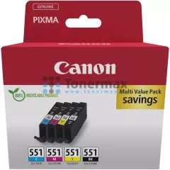 Canon CLI-551, 6509B008, 6509B009, 6509B015, 6509B016, Multi-Pack