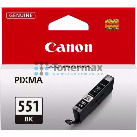 Canon CLI-551 Bk, CLI-551Bk, 6508B001, originální cartridge pro tiskárny Canon PIXMA MG5450, PIXMA MG5550, PIXMA MG5650, PIXMA MG5655, PIXMA MG6350, PIXMA MG6450, PIXMA MG6650, PIXMA MG7150, PIXMA MG7550, PIXMA MX725, PIXMA MX925, PIXMA iP7250, PIXMA iP87