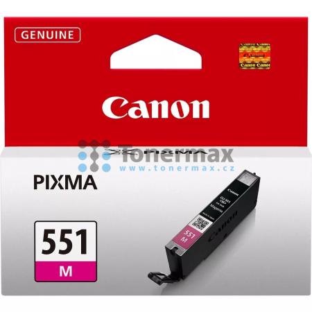 Canon CLI-551 M, CLI-551M, 6510B001, originální cartridge pro tiskárny Canon PIXMA MG5450, PIXMA MG5550, PIXMA MG5650, PIXMA MG5655, PIXMA MG6350, PIXMA MG6450, PIXMA MG6650, PIXMA MG7150, PIXMA MG7550, PIXMA MX725, PIXMA MX925, PIXMA iP7250, PIXMA iP8750