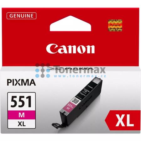 Canon CLI-551XL M, 6445B001, originální cartridge pro tiskárny Canon PIXMA MG5450, PIXMA MG5550, PIXMA MG5650, PIXMA MG5655, PIXMA MG6350, PIXMA MG6450, PIXMA MG6650, PIXMA MG7150, PIXMA MG7550, PIXMA MX725, PIXMA MX925, PIXMA iP7250, PIXMA iP8750, PIXMA