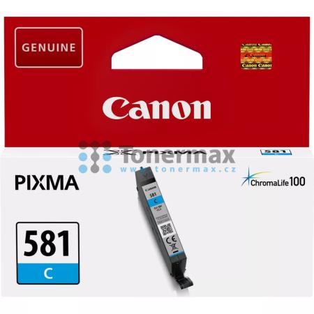 Canon CLI-581 C, CLI-581C, 2103C001, originální cartridge pro tiskárny Canon PIXMA TR7550, PIXMA TR8550, PIXMA TS705, PIXMA TS705a, PIXMA TS6150, PIXMA TS6151, PIXMA TS6250, PIXMA TS6251, PIXMA TS6350, PIXMA TS6350a, PIXMA TS6351, PIXMA TS6351a, PIXMA TS8