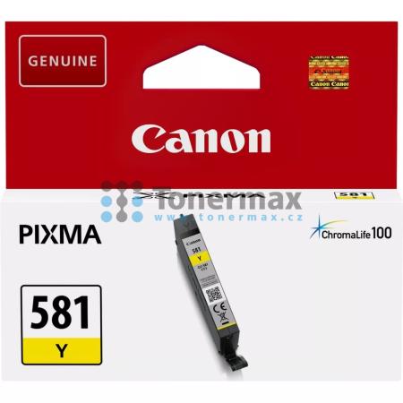Canon CLI-581 Y, CLI-581Y, 2105C001, originální cartridge pro tiskárny Canon PIXMA TR7550, PIXMA TR8550, PIXMA TS705, PIXMA TS705a, PIXMA TS6150, PIXMA TS6151, PIXMA TS6250, PIXMA TS6251, PIXMA TS6350, PIXMA TS6350a, PIXMA TS6351, PIXMA TS6351a, PIXMA TS8