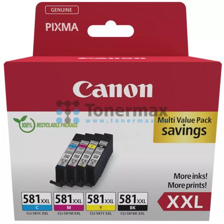 Canon CLI-581XXL Bk/C/M/Y, 1998C004, 1998C005, 1998C006, 1998C007, Multipack, originální cartridge pro tiskárny Canon PIXMA TR7550, PIXMA TR8550, PIXMA TS705, PIXMA TS705a, PIXMA TS6150, PIXMA TS6151, PIXMA TS6250, PIXMA TS6251, PIXMA TS6350, PIXMA TS6350