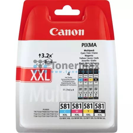 Cartridge Canon CLI-581XXL Bk/C/M/Y, 1998C005, Multipack