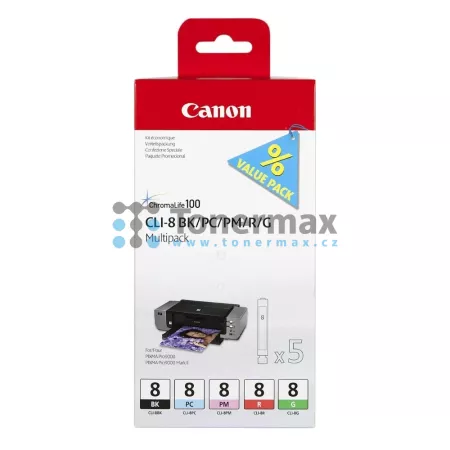 Cartridge Canon CLI-8 BK/PC/PM/R/G, 0620B027, multipack