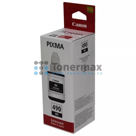 Canon GI-490BK, GI-490 BK, 0663C001, originální inkoustová lahvička pro tiskárny Canon PIXMA G1400, PIXMA G1410, PIXMA G1411, PIXMA G1416, PIXMA G2400, PIXMA G2410, PIXMA G2411, PIXMA G2415, PIXMA G3400, PIXMA G3410, PIXMA G3411, PIXMA G3415, PIXMA G4400,