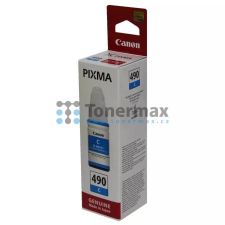 Canon GI-490C, GI-490 C, 0664C001, originální inkoustová lahvička pro tiskárny Canon PIXMA G1400, PIXMA G1410, PIXMA G1411, PIXMA G1416, PIXMA G2400, PIXMA G2410, PIXMA G2411, PIXMA G2415, PIXMA G3400, PIXMA G3410, PIXMA G3411, PIXMA G3415, PIXMA G4400, P