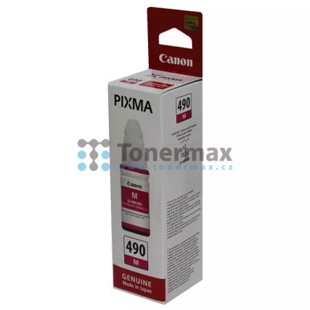 Canon GI-490M, GI-490 M, 0665C001, originální inkoustová lahvička pro tiskárny Canon PIXMA G1400, PIXMA G1410, PIXMA G1411, PIXMA G1416, PIXMA G2400, PIXMA G2410, PIXMA G2411, PIXMA G2415, PIXMA G3400, PIXMA G3410, PIXMA G3411, PIXMA G3415, PIXMA G4400, P