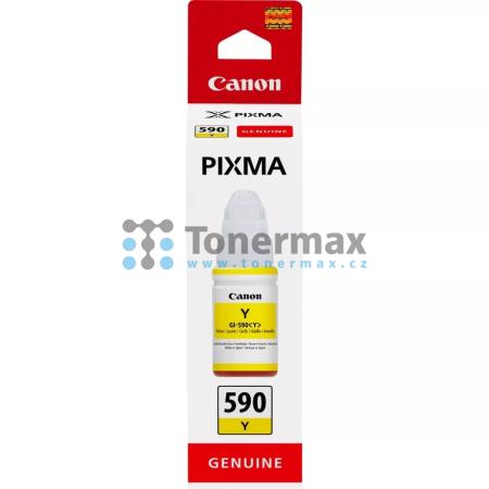 Canon GI-590Y, GI-590 Y, 1606C001, originální inkoustová lahvička pro tiskárny Canon PIXMA G1500, PIXMA G2500, PIXMA G3500, PIXMA G4500
