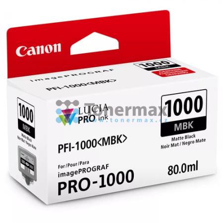 Canon PFI-1000MBK, PFI-1000 MBK, 0545C001, originální cartridge pro tiskárny Canon imagePROGRAF PRO-1000