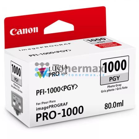 Canon PFI-1000PGY, PFI-1000 PGY, 0553C001, originální cartridge pro tiskárny Canon imagePROGRAF PRO-1000