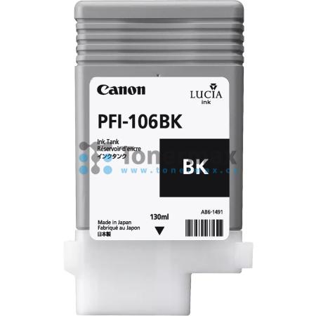 Canon PFI-106BK, 6621B001, originální cartridge pro tiskárny Canon iPF6300, iPF6300S, iPF6350, iPF6400, imagePROGRAF iPF6400, iPF6400S, imagePROGRAF iPF6400S, iPF6400SE, imagePROGRAF iPF6400SE, iPF6450