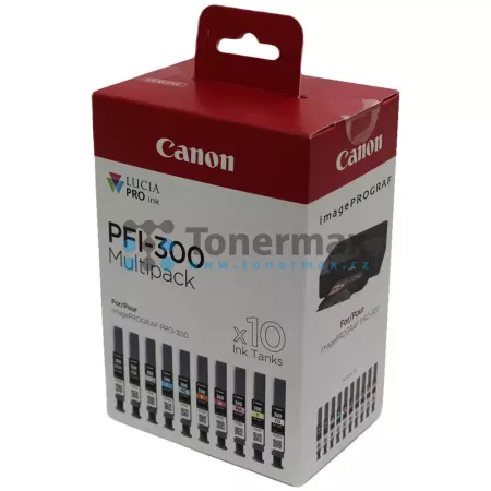Cartridge Canon PFI-300 MBK/PBK/GY/C/PC/R/M/PM/Y/CO Multipack, 4192C008