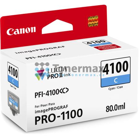 Canon PFI-4100C, PFI-4100 C, 6778C001, originální cartridge pro tiskárny Canon imagePROGRAF PRO-1100