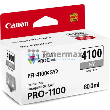 Canon PFI-4100GY, PFI-4100 GY, 6783C001, originální cartridge pro tiskárny Canon imagePROGRAF PRO-1100