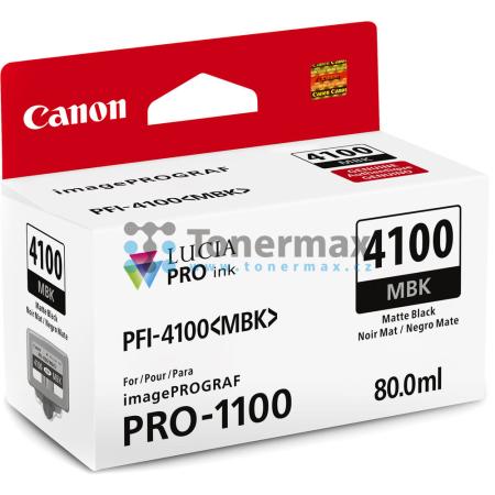 Canon PFI-4100MBK, PFI-4100 MBK, 6776C001, originální cartridge pro tiskárny Canon imagePROGRAF PRO-1100