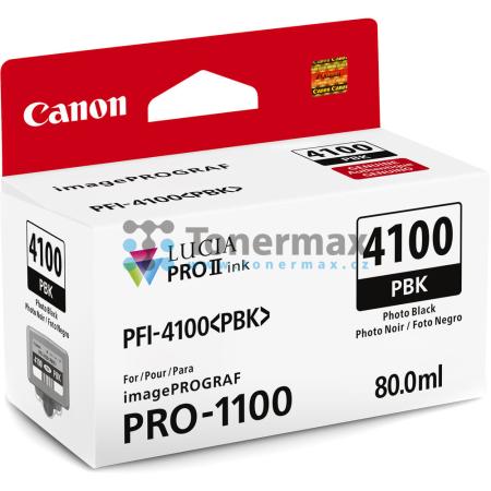 Canon PFI-4100PBK, PFI-4100 PBK, 6777C001, originální cartridge pro tiskárny Canon imagePROGRAF PRO-1100