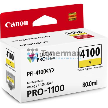 Canon PFI-4100Y, PFI-4100 Y, 6780C001, originální cartridge pro tiskárny Canon imagePROGRAF PRO-1100