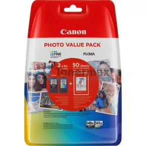 Canon PG-540XL + CL-541XL + 50 x Photo Paper GP-501, 5222B013