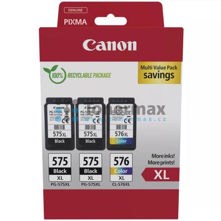 Canon PG-575XL + PG-575XL + CL-576XL, 5437C004, 5437C005, Multipack, originální cartridge pro tiskárny Canon PIXMA TR4750i, PIXMA TR4751i, PIXMA TS3550i, PIXMA TS3551i