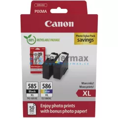 Canon PG-585XL + CL-586XL + 50 x Photo Paper 10x15 cm, 6204C005