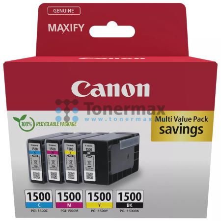 Canon PGI-1500 BK/C/M/Y Multipack, 9218B005, 9218B006, Multi-Pack, originální cartridge pro tiskárny Canon MAXIFY MB2050, MAXIFY MB2150, MAXIFY MB2155, MAXIFY MB2350, MAXIFY MB2750, MAXIFY MB2755