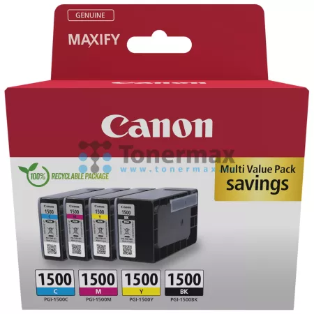Cartridge Canon PGI-1500 BK/C/M/Y Multipack, 9218B005, 9218B006, Multi-Pack