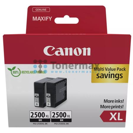 Canon PGI-2500XL BK, 9254B011, Twin-Pack, originální cartridge pro tiskárny Canon MAXIFY MB5050, MAXIFY MB5150, MAXIFY MB5155, MAXIFY MB5350, MAXIFY MB5450, MAXIFY MB5455, MAXIFY iB4050, MAXIFY iB4150