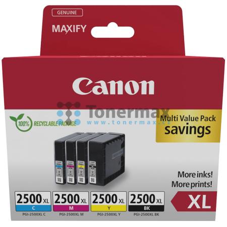 Canon PGI-2500XL BK/C/M/Y, 9254B004, 9254B010, Multi-Pack, originální cartridge pro tiskárny Canon MAXIFY MB5050, MAXIFY MB5150, MAXIFY MB5155, MAXIFY MB5350, MAXIFY MB5450, MAXIFY MB5455, MAXIFY iB4050, MAXIFY iB4150