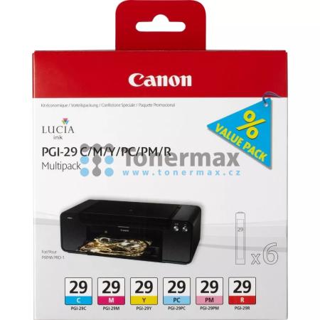 Canon PGI-29 C/M/Y/PC/PM/R, 4873B005, multipack, originální cartridge pro tiskárny Canon PIXMA PRO-1