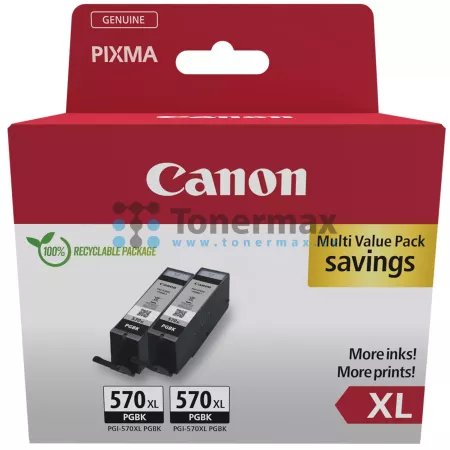 Cartridge Canon PGI-570XL PGBK, PGI-570XLPGBK, 0318C007, 0318C010, Twin-Pack