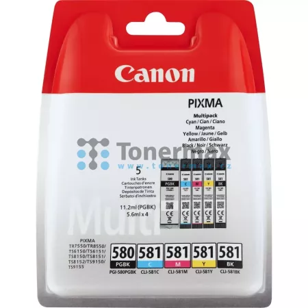 Cartridge Canon PGI-580 PGBk, CLI-581 C/M/Y/Bk, 2078C005, Multipack