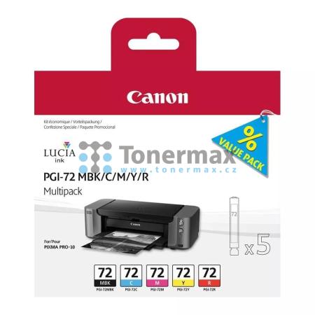 Canon PGI-72 MBK/C/M/Y/R, 6402B009, multipack, originální cartridge pro tiskárny Canon PIXMA PRO-10, PIXMA PRO-10S