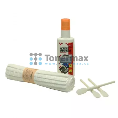 Čisticí sada na plasty Logo, čisticí roztok 50 ml + 10 suchých ubrousků + 3 pěnové aplikátory