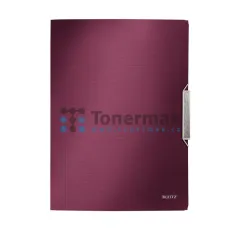 Desky na dokumenty s gumičkou Leitz Style A4, granátově červené