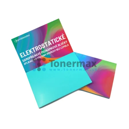 Elektrostatické poznámkové bločky Symbionotes, 70x100 mm, tyrkysové (100 listů)