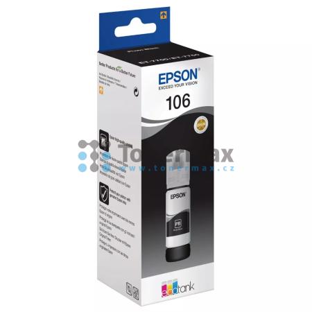 Epson 106, C13T00R140, ink bottle, originální inkoustová lahvička pro tiskárny Epson ET-7700, EcoTank ET-7700, ET-7750, EcoTank ET-7750, L7160, EcoTank L7160, L7180, EcoTank L7180, L7188, EcoTank L7188