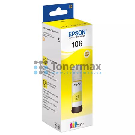 Epson 106, C13T00R440, ink bottle, originální inkoustová lahvička pro tiskárny Epson ET-7700, EcoTank ET-7700, ET-7750, EcoTank ET-7750, L7160, EcoTank L7160, L7180, EcoTank L7180, L7188, EcoTank L7188