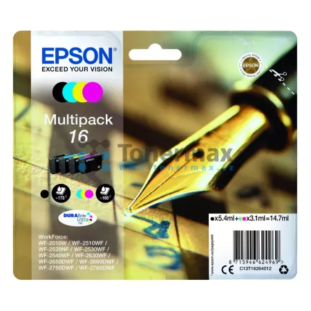 Cartridge Epson 16, C13T16264012, multipack