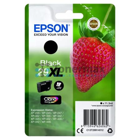 Epson 29XL, C13T29914012, originální cartridge pro tiskárny Epson XP-235, XP-245, XP-247, XP-255, Expression Home XP-255, XP-257, Expression Home XP-257, XP-332, XP-335, XP-342, XP-345, XP-352, Expression Home XP-352, XP-355, Expression Home XP-355, XP-43