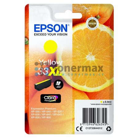 Epson 33XL, C13T33644012, originální cartridge pro tiskárny Epson XP-530, Expression Premium XP-530, XP-540, Expression Premium XP-540, XP-630, Expression Premium XP-630, XP-635, Expression Premium XP-635, XP-640, Expression Premium XP-640, XP-645, Expres