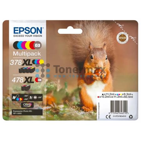 Epson 378XL + 478XL, C13T379D4010, multipack, originální cartridge pro tiskárny Epson XP-15000, Expression Photo HD XP-15000
