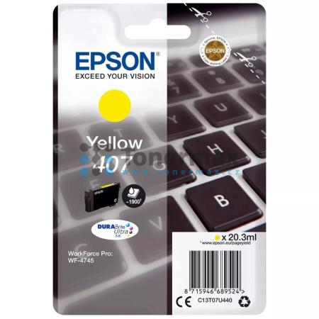 Epson 407, C13T07U440, originální cartridge pro tiskárny Epson WorkForce Pro WF-4745, WorkForce Pro WF-4745DTWF