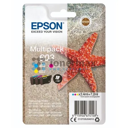 Cartridge Epson 603, C13T03U54010, multipack